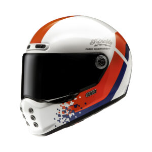 HJC V10 FQ20 retro - White/Red